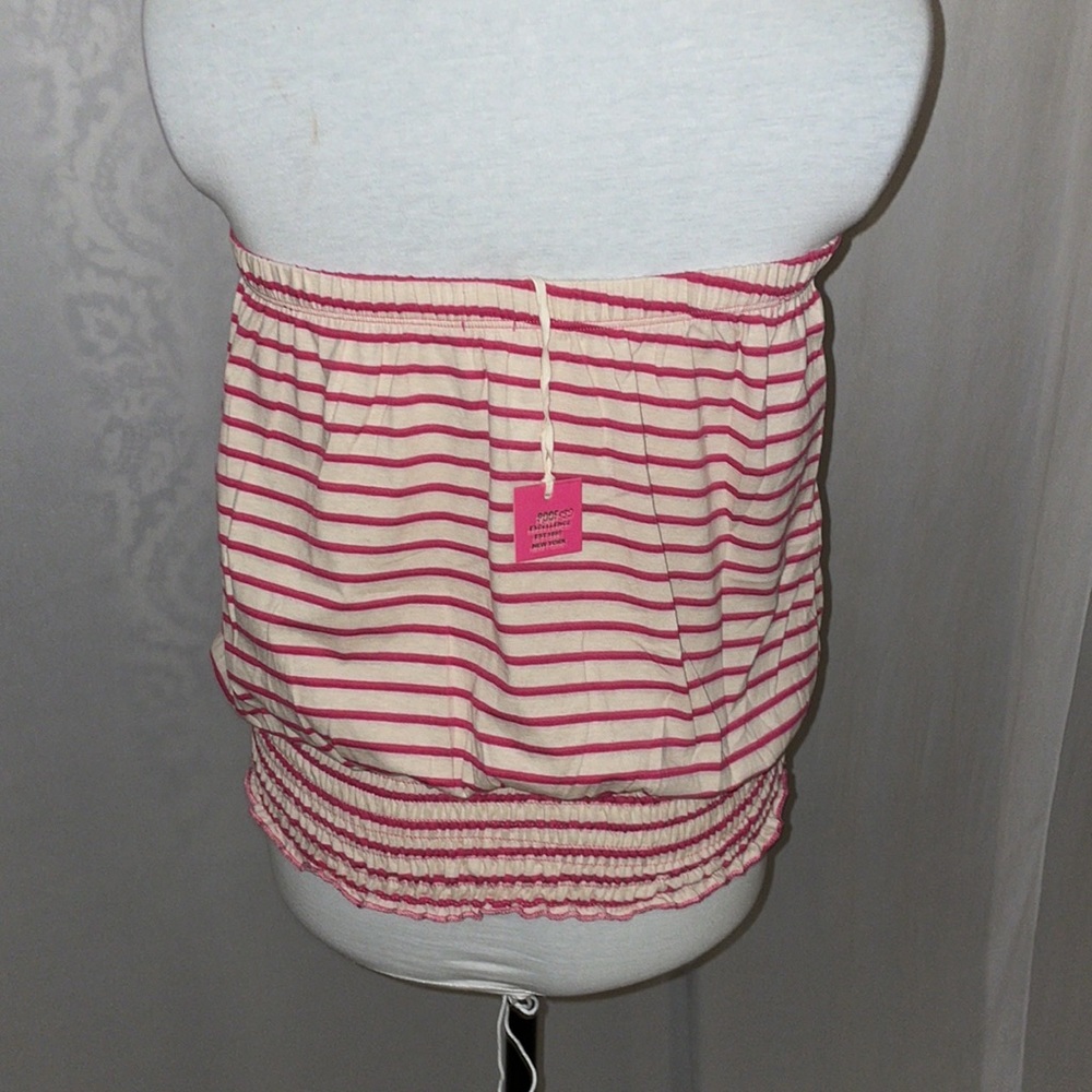 Poof! Pink and Off White Strapless Halter Medium NWT - Picture 5 of 12